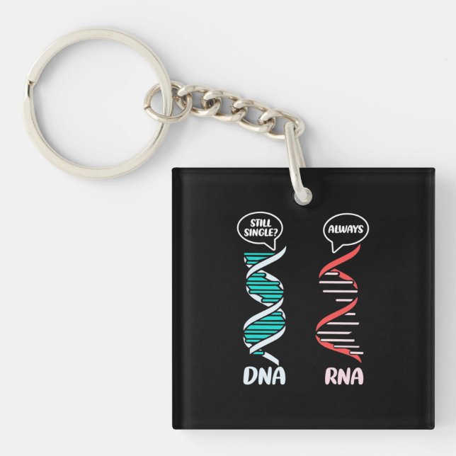 Scientist Gift | Biology Teacher Rna Key Ring (Front)