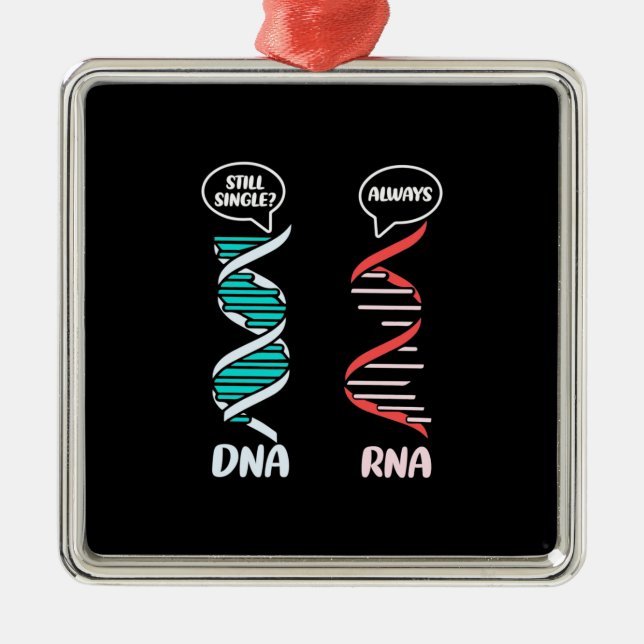 Scientist Gift | Biology Teacher Rna Metal Tree Decoration (Front)