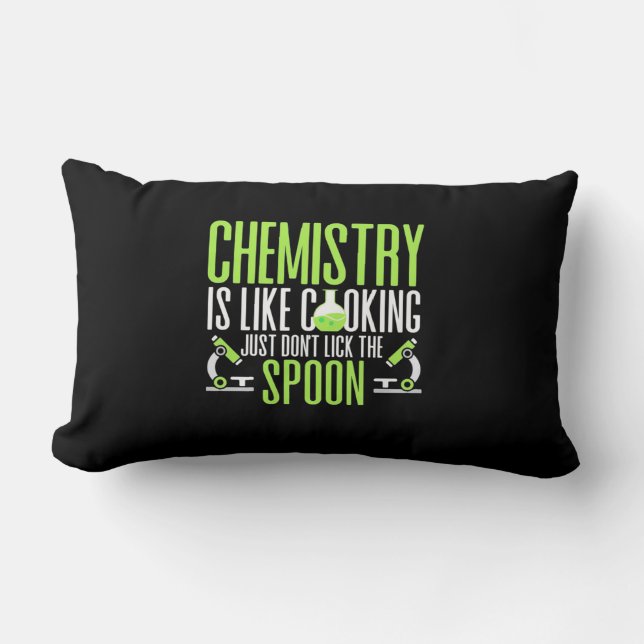 Scientist Gift | Chemistry Is Like Cooking Lumbar Cushion (Front)