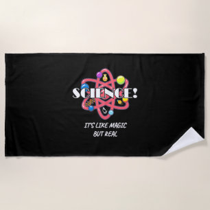 Scientist Gift   Chemistry Science Is Like Magic Beach Towel