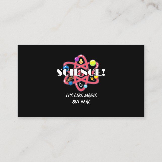 Scientist Gift | Chemistry Science Is Like Magic Business Card (Front)