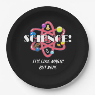 Scientist Gift   Chemistry Science Is Like Magic Paper Plate