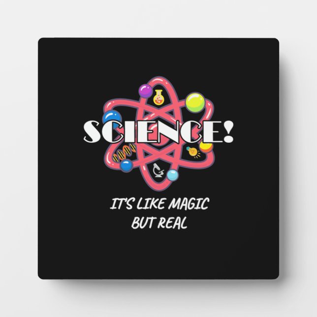 Scientist Gift | Chemistry Science Is Like Magic Plaque (Front)