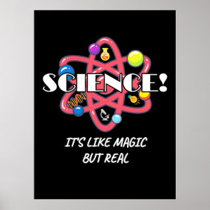 Scientist Gift   Chemistry Science Is Like Magic Poster