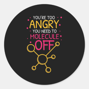 Scientist Gift Chemistry You Are Too Angry Classic Round Sticker