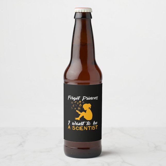 Scientist Gift | I Am Future Scientist Beer Bottle Label (Front)