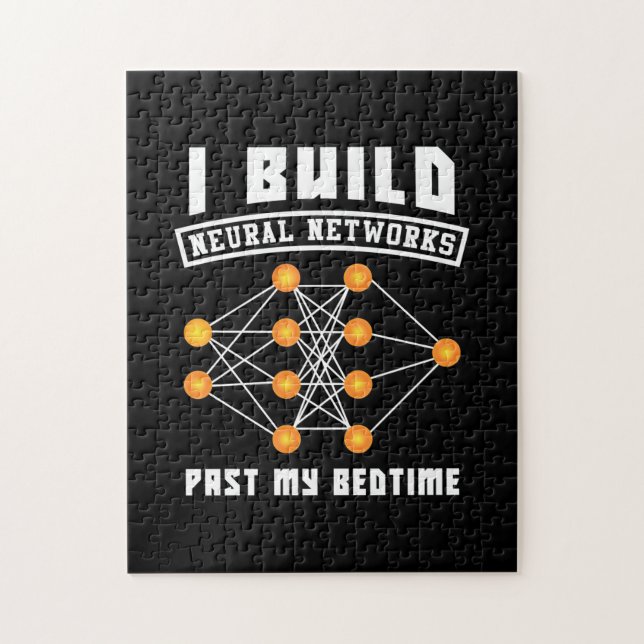 Scientist Gift | I Build Neural Networks Jigsaw Puzzle (Vertical)