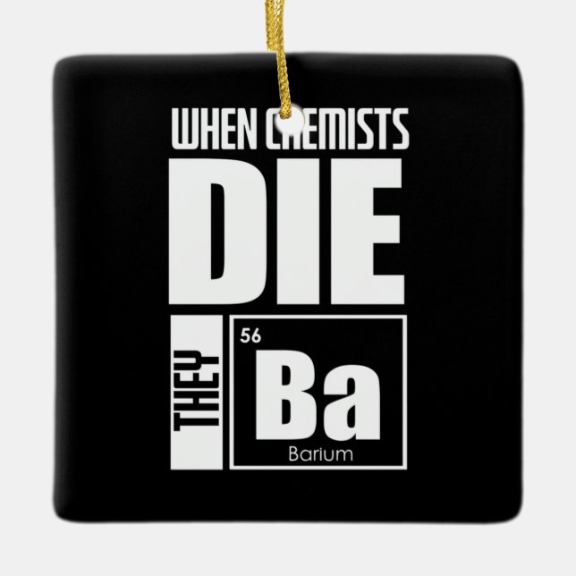 Scientist Gift | Lovely Chemistry Ceramic Ornament (Front)