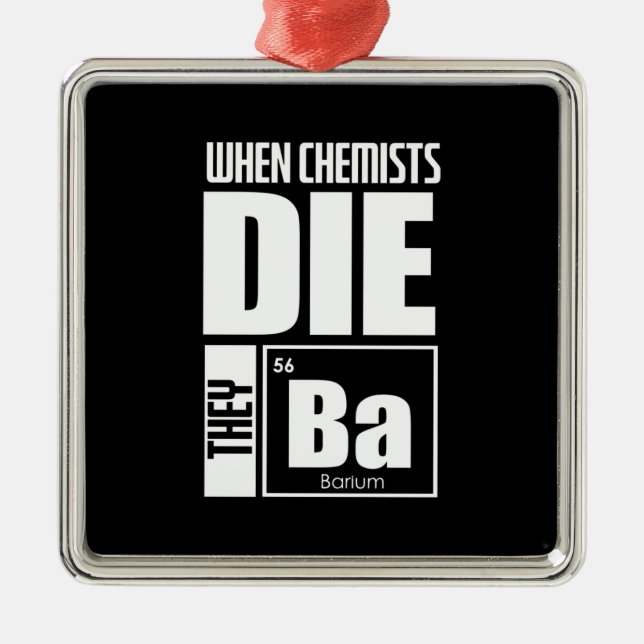 Scientist Gift | Lovely Chemistry Metal Tree Decoration (Front)