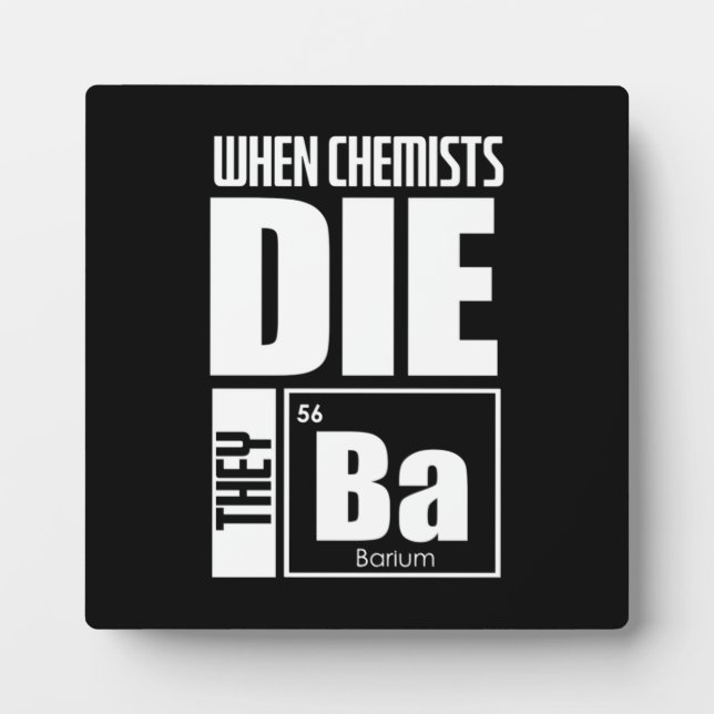 Scientist Gift | Lovely Chemistry Plaque (Front)