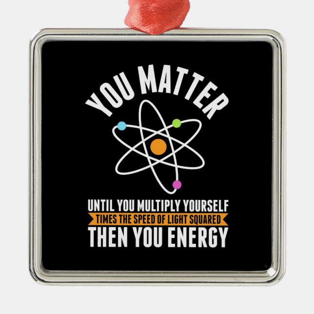 Scientist Gift | Physicist Science Matter Metal Tree Decoration (Front)