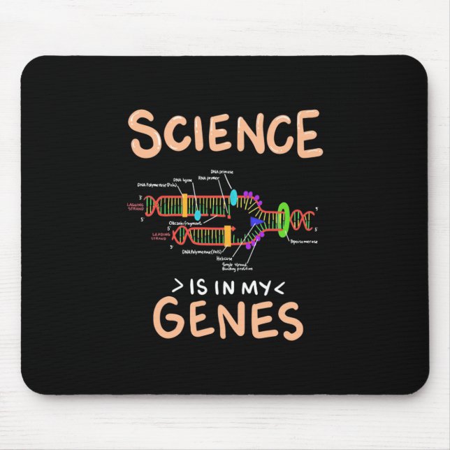Scientist Gift | Science Is In My Genes Mouse Mat (Front)