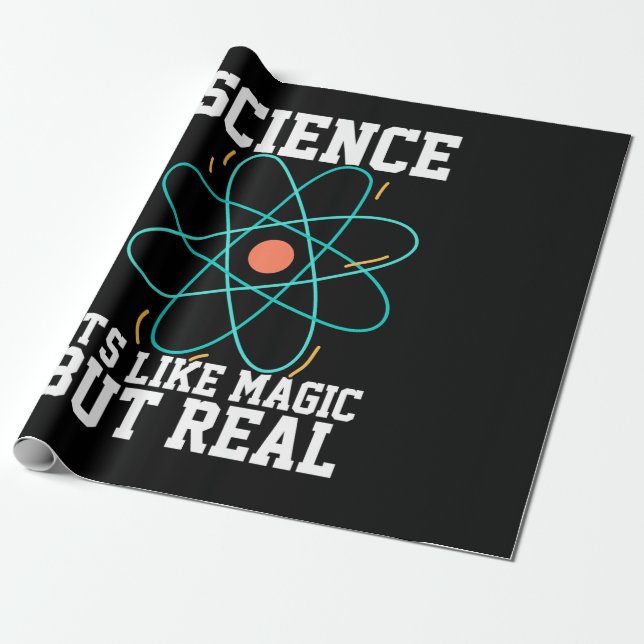 Scientist Gift | Science It Is Like Magic Wrapping Paper (Unrolled)