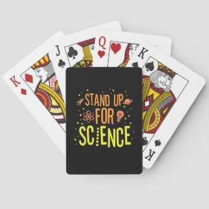 Scientist Gift Stand Up For Science Playing Cards