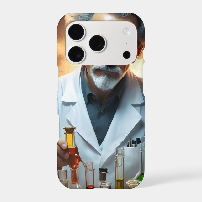 Scientist In A Laboratory Mixing Potions, (Back)