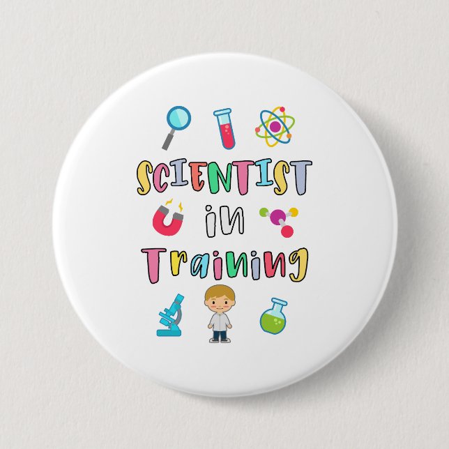 Scientist in Training for Young Scientists 7.5 Cm Round Badge (Front)