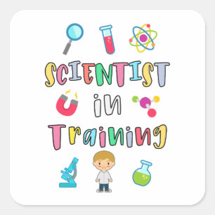 Scientist in Training for Young Scientists Square Sticker