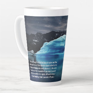 Scientist Quote and Iceberg Nature Photo Latte Mug