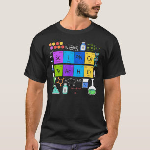 Scientist Science Chemistry Fan Elements Teacher F T-Shirt