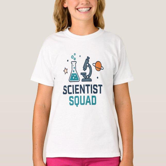 Scientist Squad Chemistry Physics Back to School T-Shirt (Front)