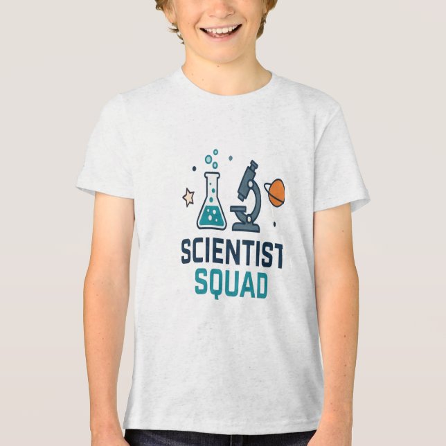 Scientist Squad Chemistry Physics Back to School Tri-Blend Shirt (Front)