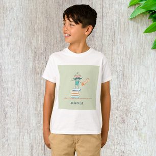 Scientist Standing On Books T-Shirt