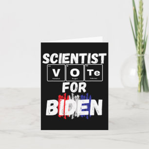 Scientist Vote For Biden Card
