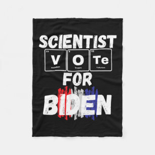 Scientist Vote For Biden Fleece Blanket