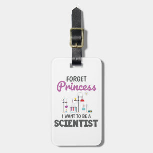 scientist-white luggage tag