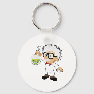 Scientist with beaker key ring
