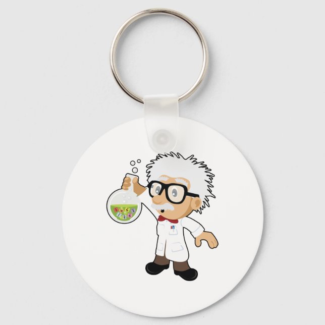 Scientist with beaker key ring (Front)