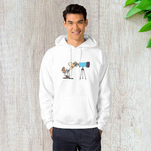 Scientist with Telescope Astronomy Science Humour Hoodie