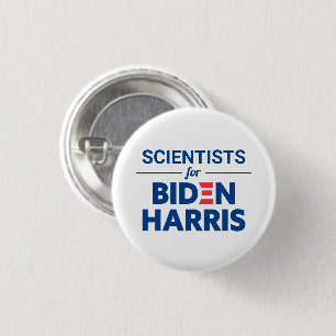 Scientists for Biden Harris Custom Text 3 Cm Round Badge
