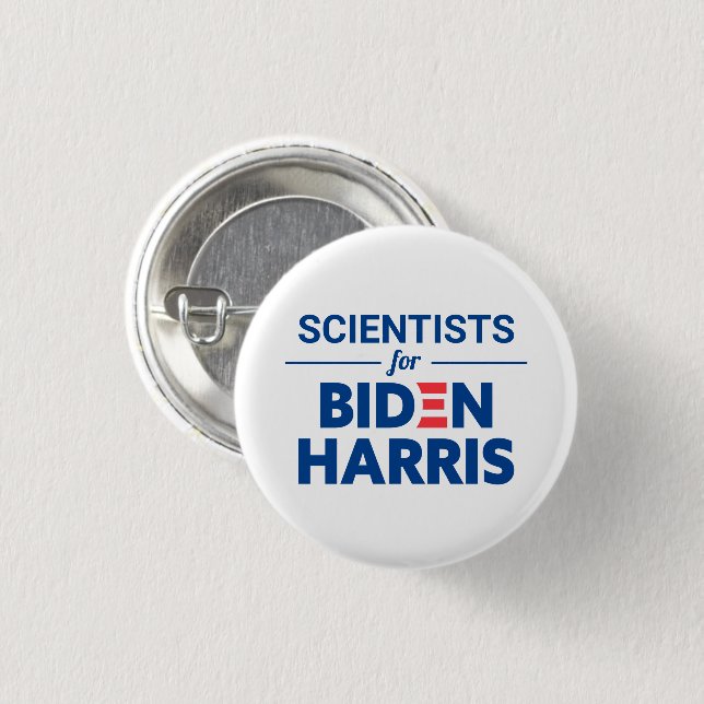 Scientists for Biden Harris Custom Text 3 Cm Round Badge (Front & Back)