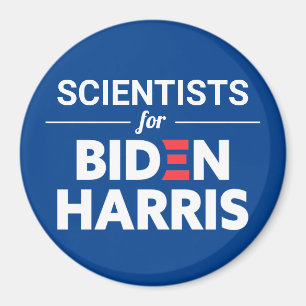 Scientists for Biden Harris Custom Text Blue Magnet
