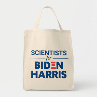 Scientists for Biden Harris Custom Text Tote Bag