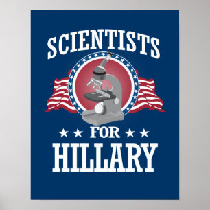 SCIENTISTS FOR HILLARY POSTER
