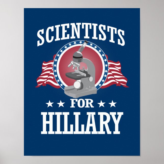 SCIENTISTS FOR HILLARY POSTER (Front)