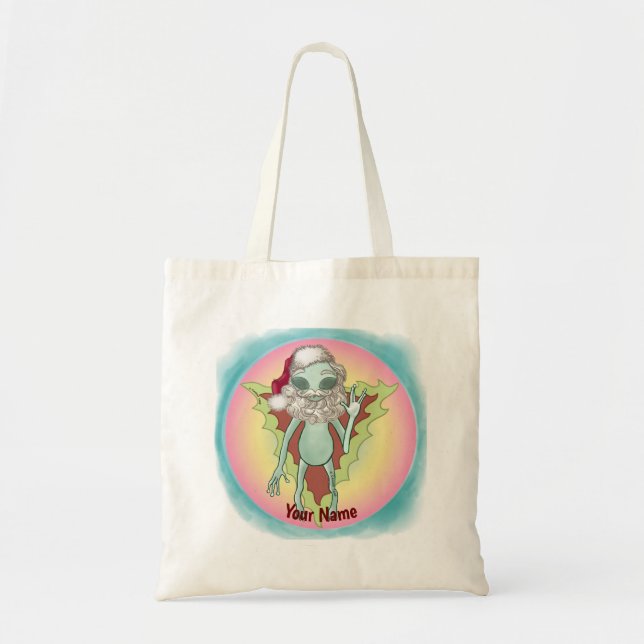Scifi Alien Santa  Tote Bag (Front)