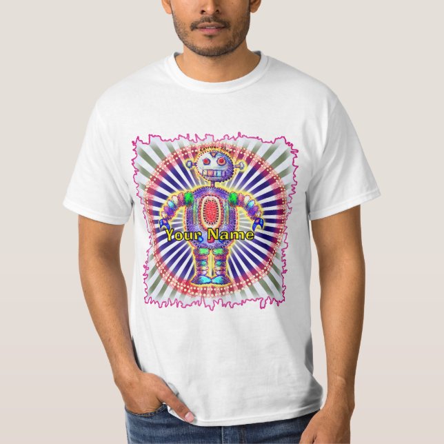 Scifi rainbow robot T-Shirt (Front)