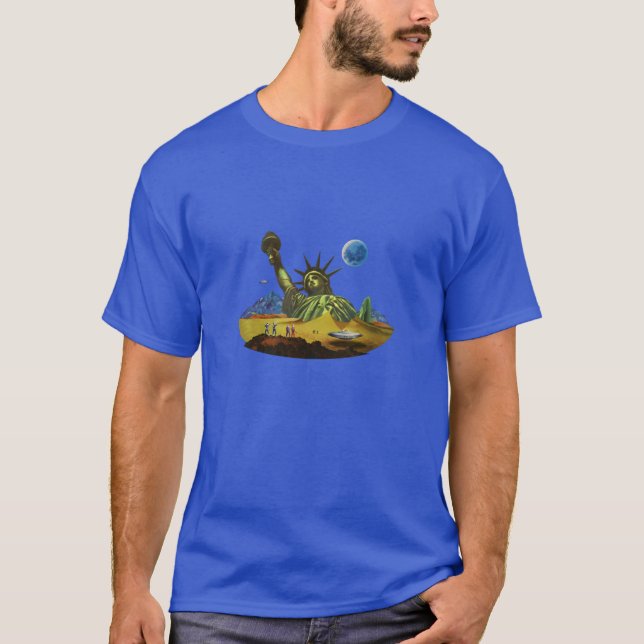 SciFi Worlds - Earth in Ruins T-Shirt (Front)