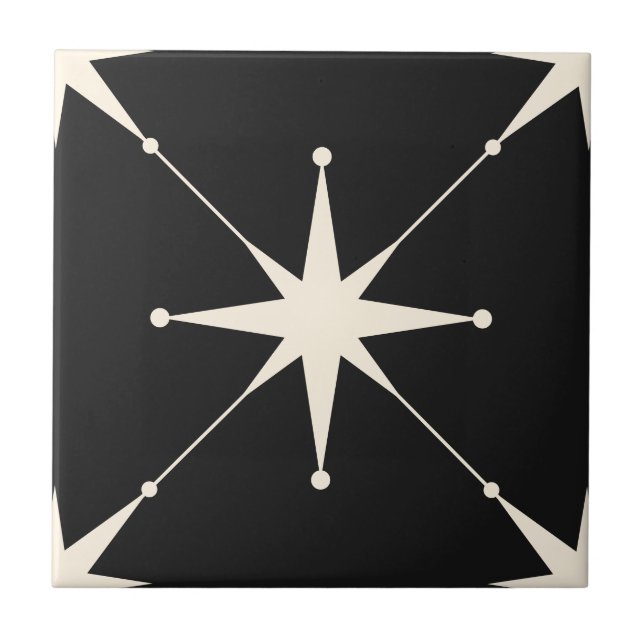 Scintilla black Star Tile (Front)