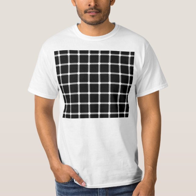 Scintillating Grid Optical Illusion T-Shirt (Front)
