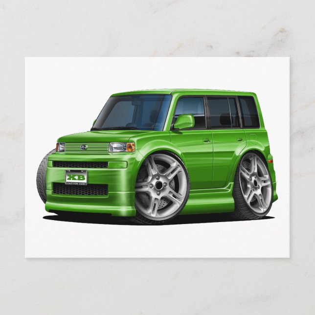 Scion XB Green Car Postcard (Front)