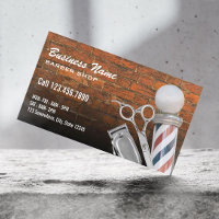 Scissor Barber Pole Professional Barber Shop Brick