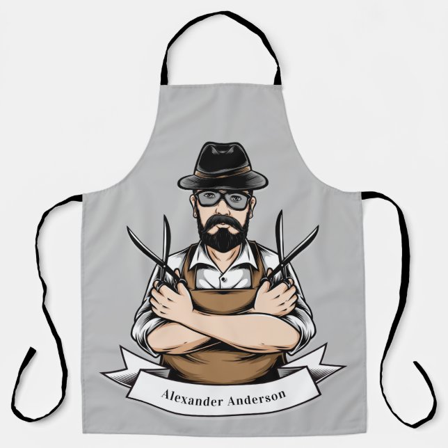 Scissor Guy Personalise Apron (Front)
