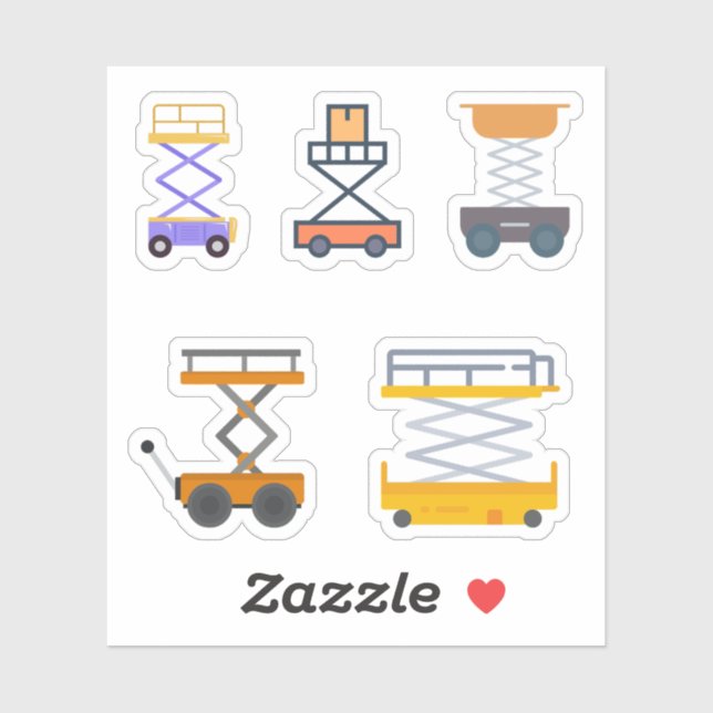 Scissor Lift Stickers (Sheet)