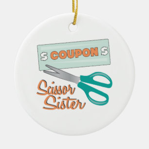Scissor Sister Ceramic Tree Decoration