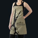 Scissor swirl cutting hair stylist Glitter khaki Apron<br><div class="desc">Scissor swirl cutting hair stylist Glitter khaki</div>