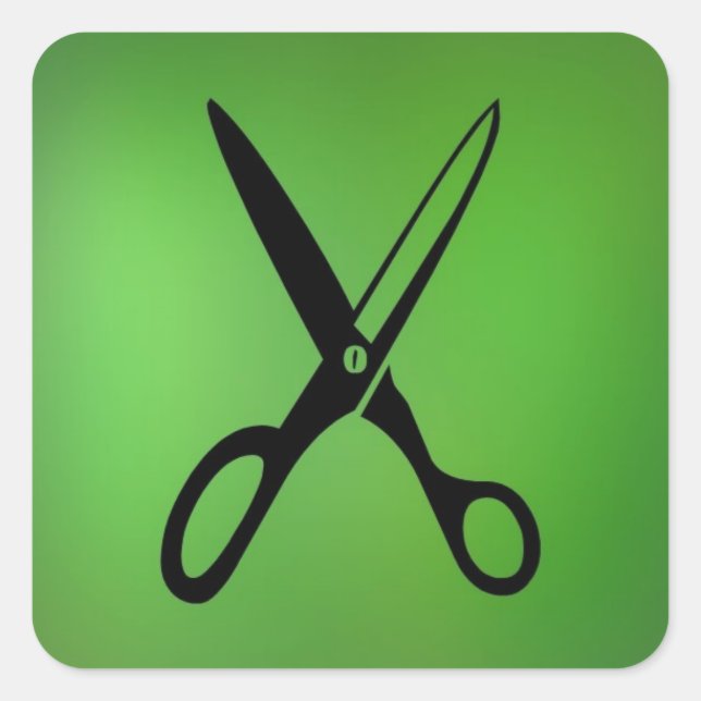 Scissors AH2010 Square Sticker (Front)